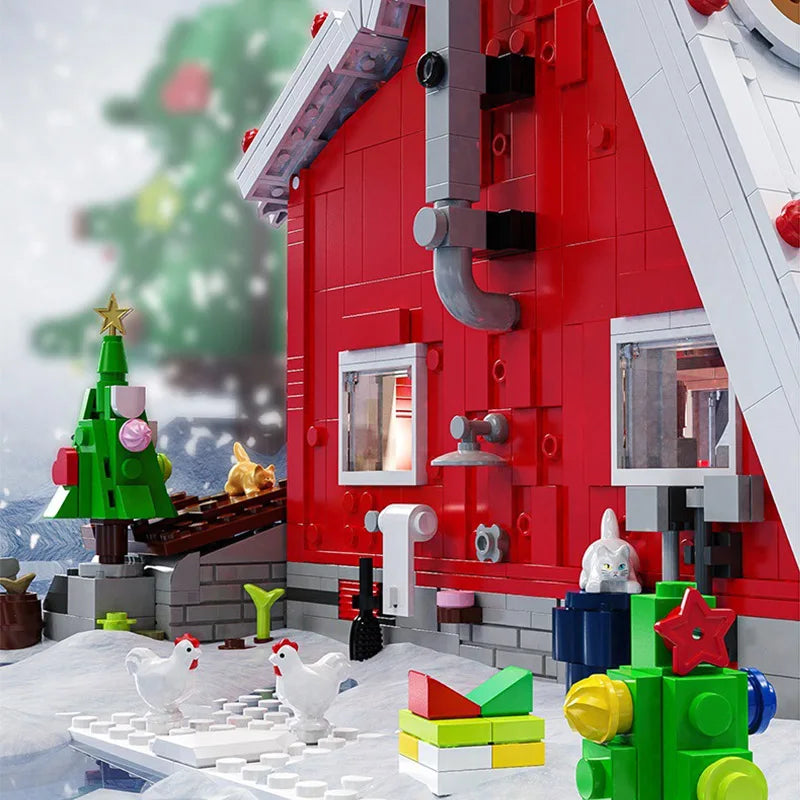 Christmas Tree Winter Village House (mini brick)