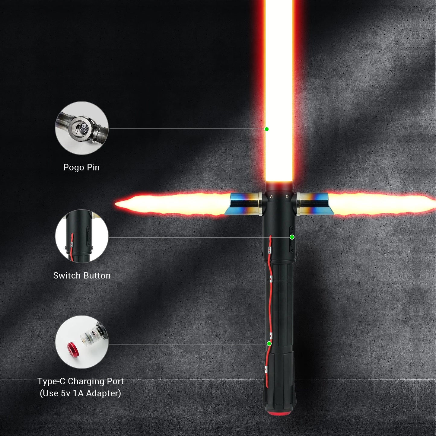 Cross-Hilt Saber | App controlled Xeno 3.0