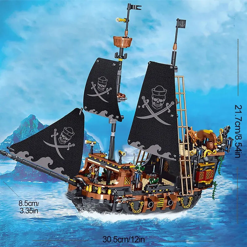 Pirate Ship "Black Flag" | mini blocks MOC