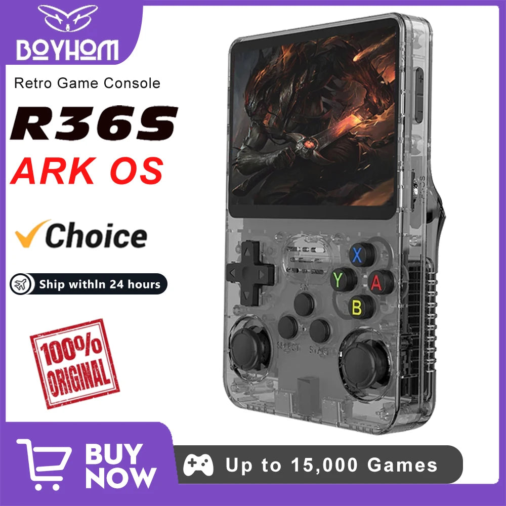 R36S Retro Handheld Game Console Linux System 3.5 Inch IPS