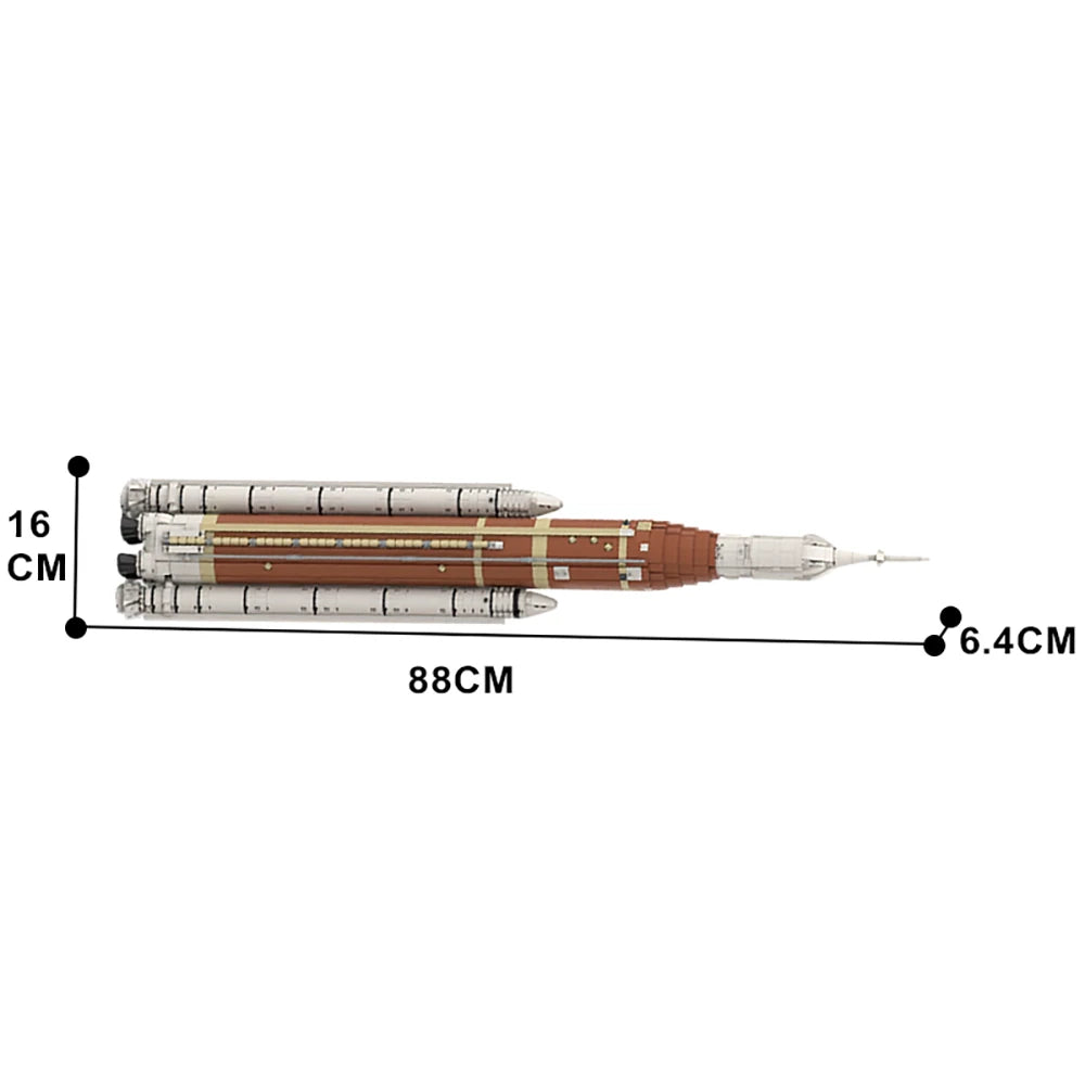 Moc 1:110 Scale Rocket Building Blocks