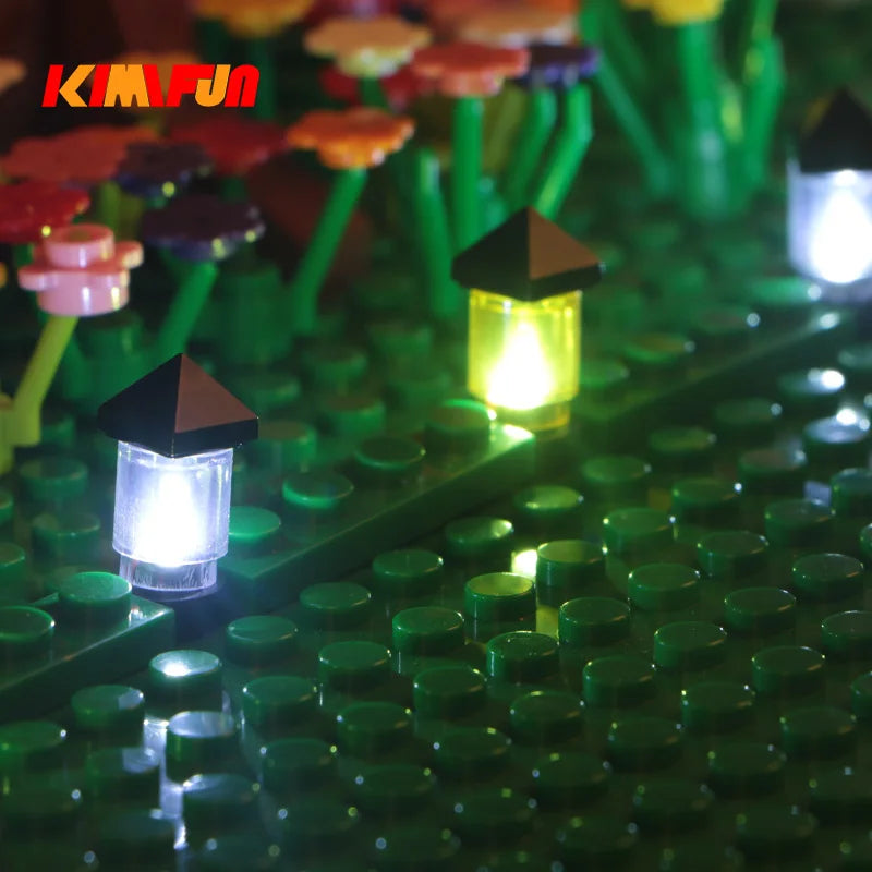 10PCS 0.8mm Pin RGB LED Building Blocks USB Lamp DIY Street Light City Electric Decorate 1X1 Brick Compatible