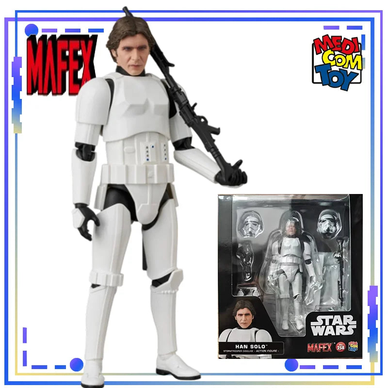 Medicom Toy Genuine MAFEX No.259 Stormtrooper (TM) Ver. 2.0 MAFEX No.256 The Mandalorian (Chrome Ver) Action Figure Toy Boy Gift