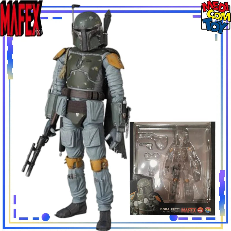 Medicom Toy Genuine MAFEX No.259 Stormtrooper (TM) Ver. 2.0 MAFEX No.256 The Mandalorian (Chrome Ver) Action Figure Toy Boy Gift